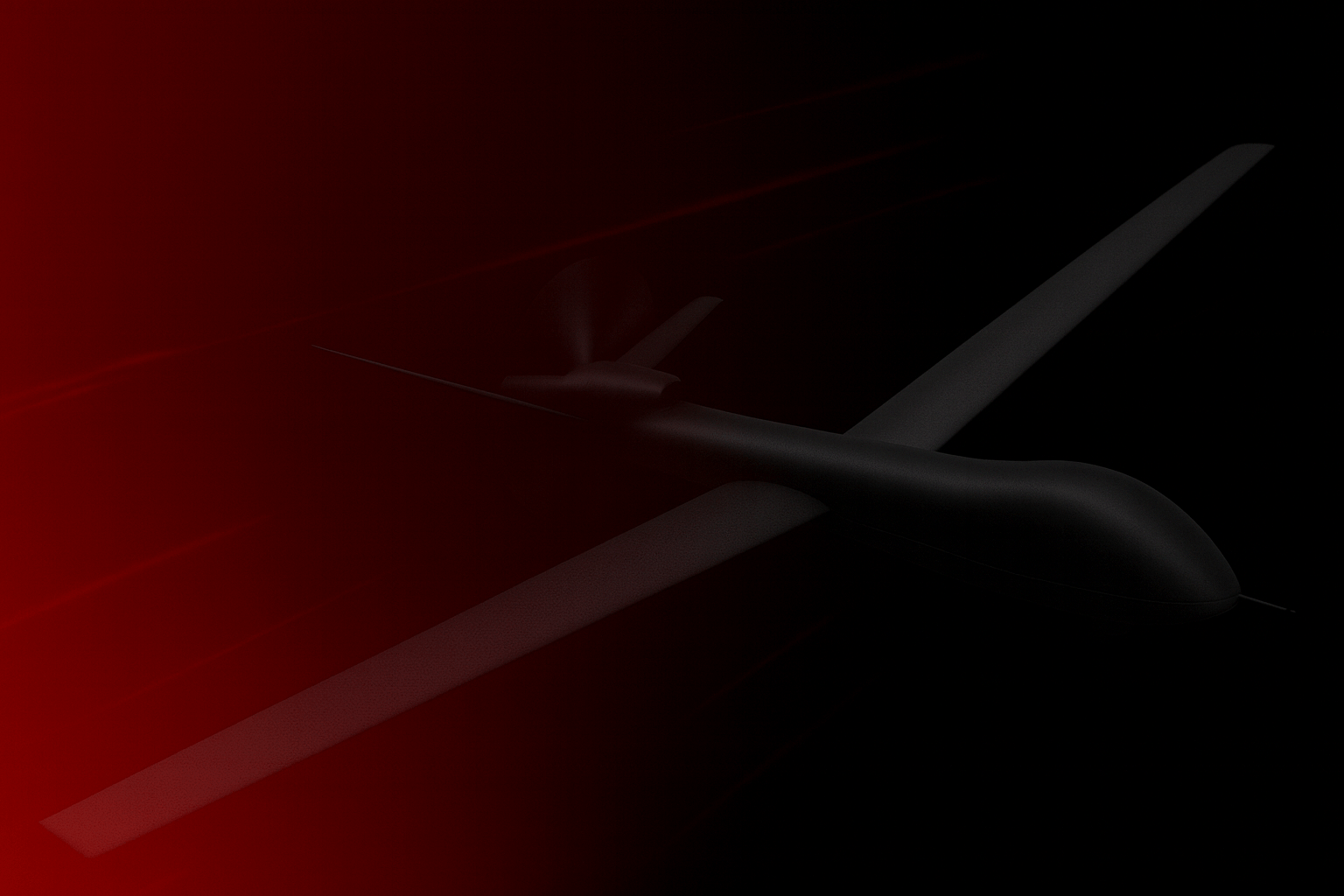 A modern drone in flight